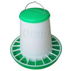 Tubusové krmítko s přepážkami na 10 kg krmiva zeleno - bílé