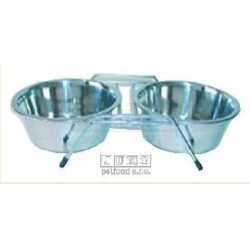 Dvojmiska nerez se stojánkem 2 x 400ml