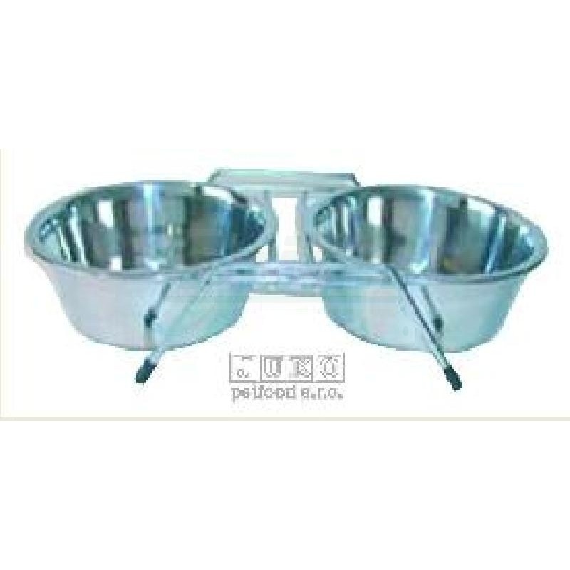 Dvojmiska nerez se stojánkem 2 x 400ml