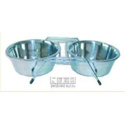 Dvojmiska nerez se stojánkem 2 x 400ml