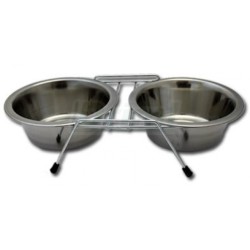 Dvojmiska nerez se stojánkem 2 x 900ml