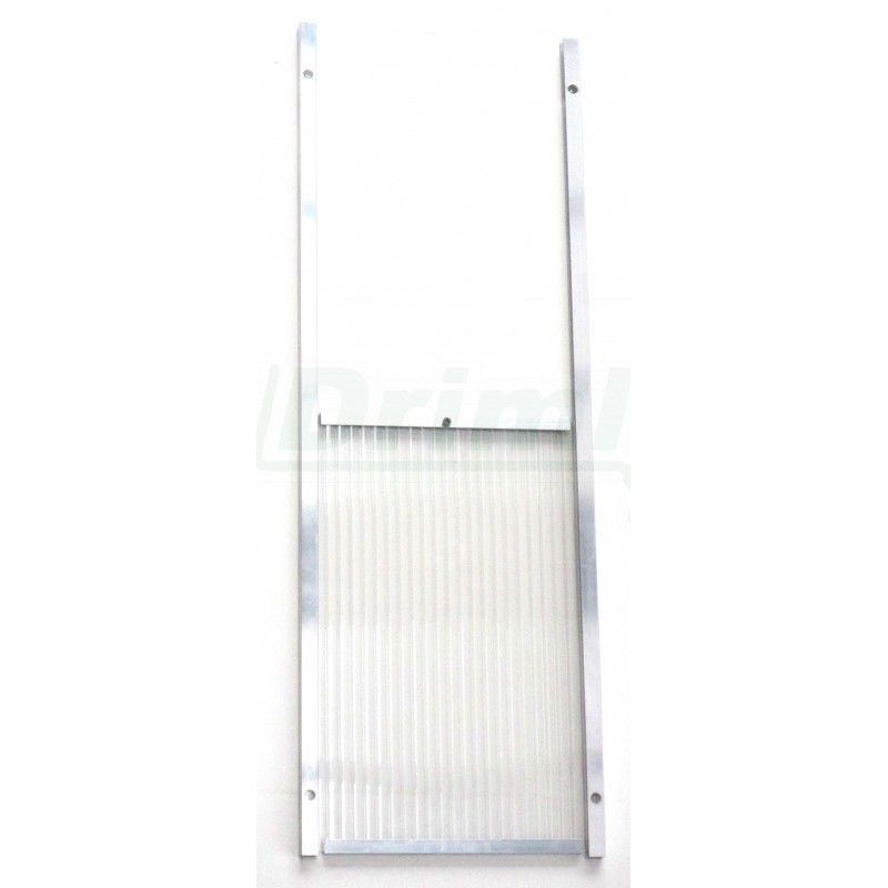 Padací dvířka polykarbonátová  250 x 380 x 8 mm, lyžiny 750 mm, pro slepice ...