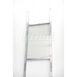 Padací dvířka polykarbonátová  250 x 380 x 8 mm, lyžiny 750 mm, pro slepice ...