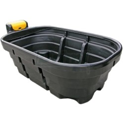 Napájecí žlab 600 litrů s ventilem, oválný