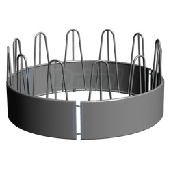 Příkrmiště kruhové o 210cm, plné, rozevíratelné, pozinkované