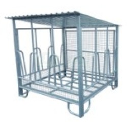 Příkrmiště  palisádové 2x3m, pozink, se střechou