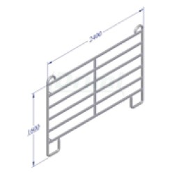 Hrazení TEXAS 2,4 m, výška od země 160 cm, 170 cm s horními oblouky, příčky po 20 cm