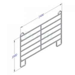 Hrazení TEXAS 2,4 m, výška od země 160 cm, 170 cm s horními oblouky, příčky po 20 cm