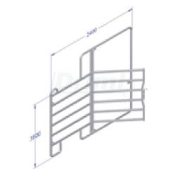 Hrazení TEXAS s brankou, délka 2,4 m, výška 160 cm, výška vstupu 220 cm, šířka dveří 1,1 m