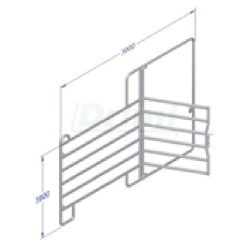 Hrazení TEXAS s brankou,  3 m, výška 160 cm, výška vstupu 220 cm, šířka dveří 1,1 m
