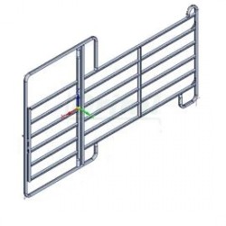 Hrazení TEXAS s brankou 3,55  m, výška 160 cm, výška vstupu 220 cm, šířka dveří 1,1 m