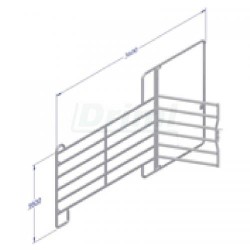 Hrazení TEXAS s brankou 3,55  m, výška 160 cm, výška vstupu 220 cm, šířka dveří 1,1 m