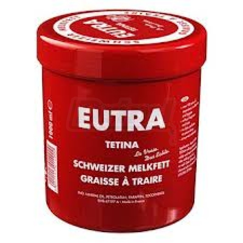 EUTRA TETINA - péče o vemeno 1000 ml, pravý švýcarský mléčný tuk bez chuti a zápachu, neomezená životnost