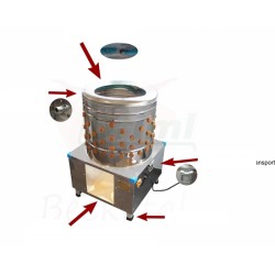 Škubačka drůbeže karuselová BRM 1600 (do 10 kg) na kachny do 2 kg a hrabavou drůbež
