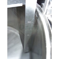 Šaržový paster - sýrařský kotel  MSKD 200, do 90°C, 12 kW, s vrtulovým míchadlen