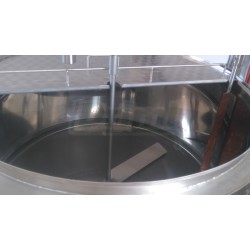 Šaržový paster - sýrařský kotel  MSKD 200, do 90°C, 12 kW, s vrtulovým míchadlen