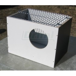 Kotiště pro samice (střední plemena), s kovovým roštem a vrchní mřížkou