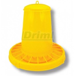 Tubusové krmítko s oddíly pro kuřata, drůbež      pro 7 kg  krmiva,   žluté