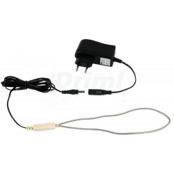 Vyhřívací topný kabel 12 / 5W s adaptérem, nerezové opletení