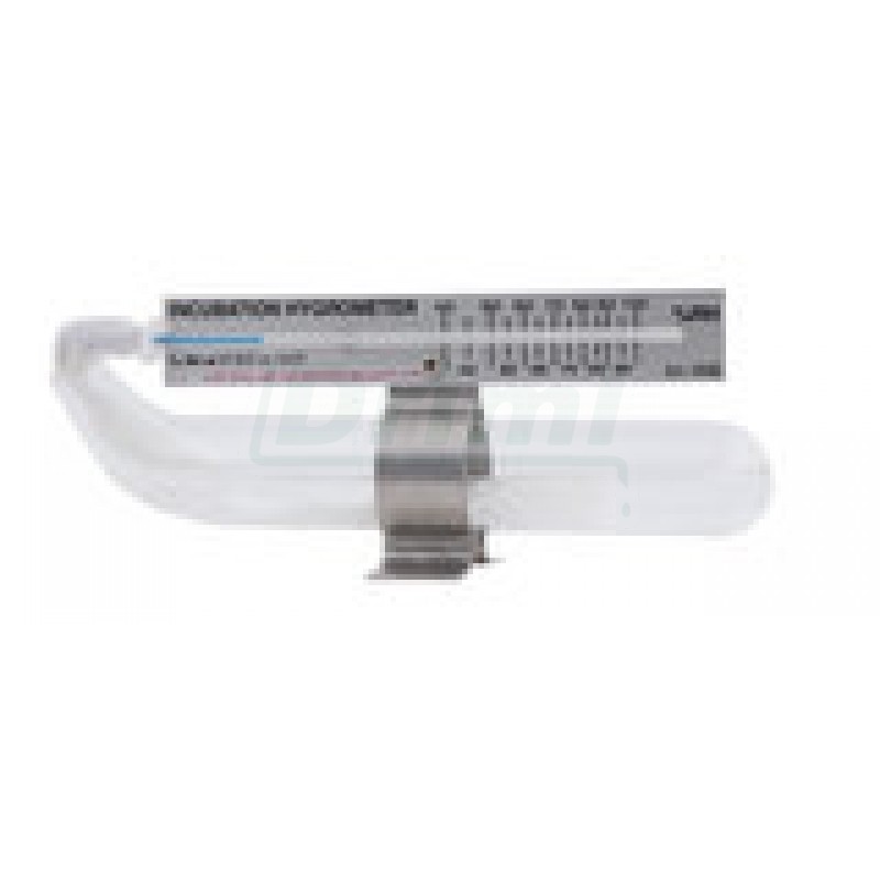 Vlhkoměr -  komplet mokrý teploměr s baňkou a stupnicí přímo v % RH