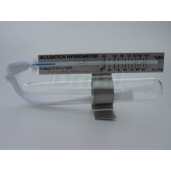 Vlhkoměr -  komplet mokrý teploměr s baňkou a stupnicí přímo v % RH