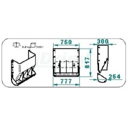 Samokrmítko pro suchý výkrm prasat, pro ovce , kozy atd.   100 l