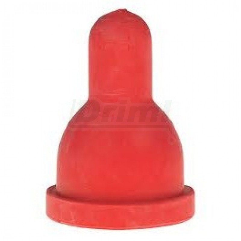 Dudlík gumový, krátký, červený pro jehňata a selata