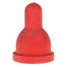Dudlík gumový, krátký, červený pro jehňata a selata