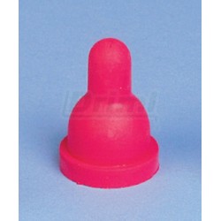 Dudlík gumový, krátký, červený pro jehňata a selata