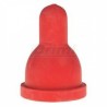 Dudlík gumový, krátký, červený pro jehňata a selata