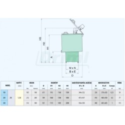 Chladicí tank stacionární MPV 200 litrů, 2 nádoje, s míchadlem