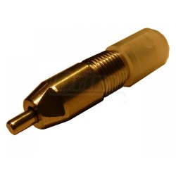 Nipl nerez pro králíky, jednoduchý s plastovým kloboučkem, bez pružiny a těsnění, 3 dílný