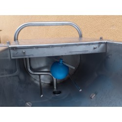 Celonerezový, dvouplášťový vyhřívaný žlab 200 L