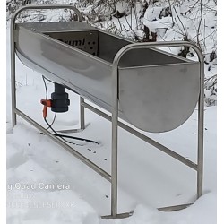 Celonerezový, dvouplášťový vyhřívaný žlab 200 L