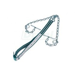 Obojek pro skot Standard, komplet 130x4 cm s dvojitým řetězem, karabinou a kličkou
