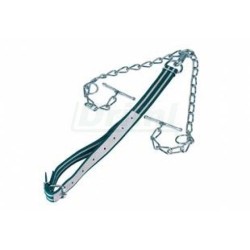 Obojek pro skot Standard, komplet 130x4 cm s dvojitým řetězem, karabinou a kličkou