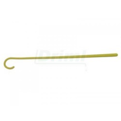 Ovčácká hůl, s hákem na šíji, žlutá pevný  plast, 90cm