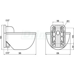 Napáječka misková plastová s velkým průtokem vody