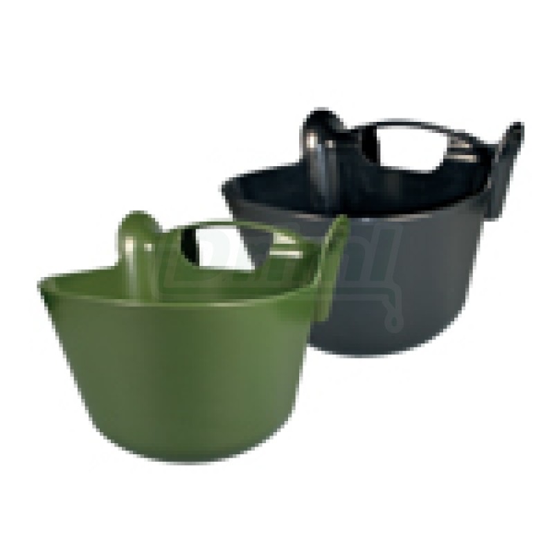 Žlab KA, zelený 13,5L, s háky a madlem, 33x27x23(33) cm,  plastový