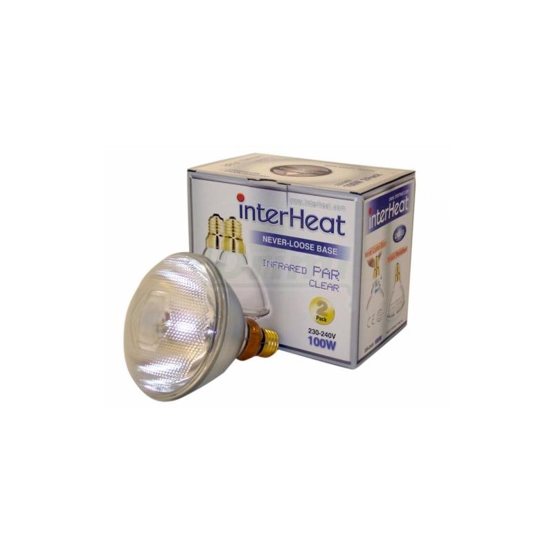 Infražárovka Interheat 100W, 2ks,  úsporná čirá, TOP kvalita