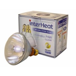 Infražárovka Interheat 100W, 2ks,  úsporná čirá, TOP kvalita