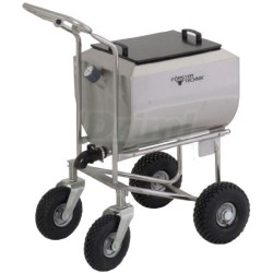 Vozík na převoz mléka 100 l nerez, s víkem a vypouštěcím kohoutem, bez pojezdu