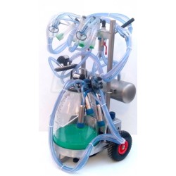 Malé konvové dojení  MD 25 ASSS asynchronní pro skot, nerez konev, přídavný vzdušník