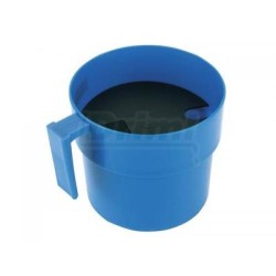 Hrnek oddojovací zelený nebo modrý, s kontrolní deskou pro kontrolu prvního proudu mléka z každého struku