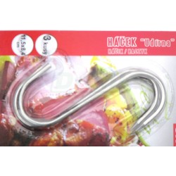 Háček nerez do udírny 13,5 cm - sada 3 ks