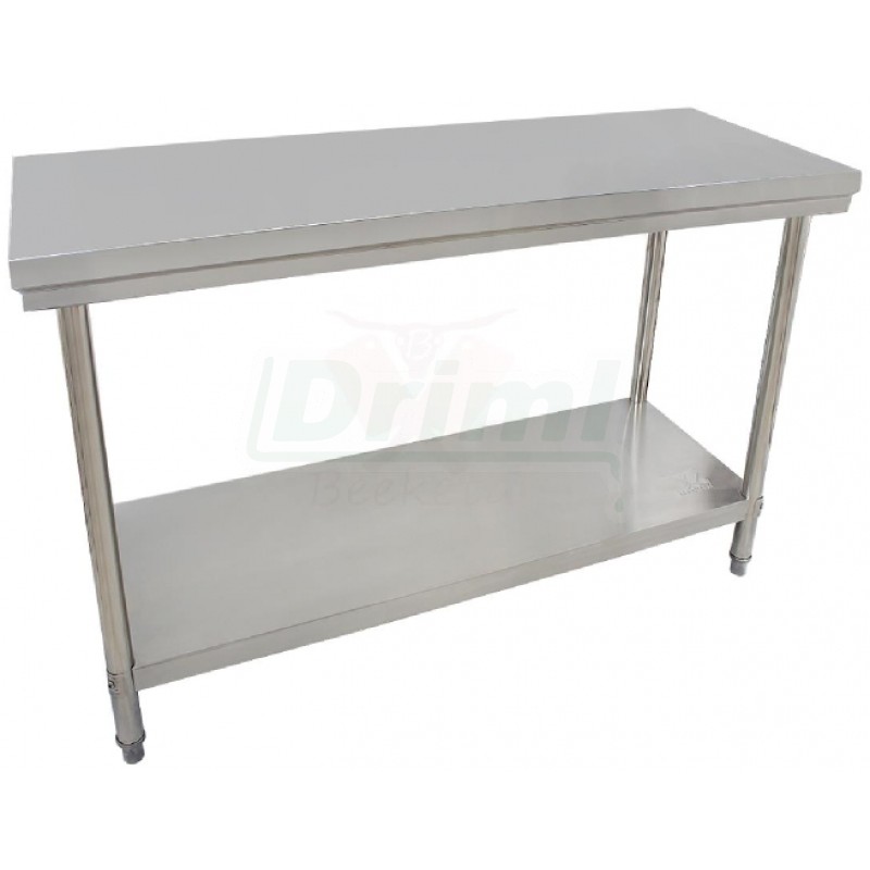 Pracovní skládací nerezový stůl s policí 1200 x 600 x 850 mm