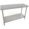Pracovní skládací nerezový stůl s policí 1200 x 600 x 850 mm