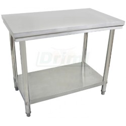 Pracovní skládací nerezový stůl s policí 1000 x 600 x 850 mm