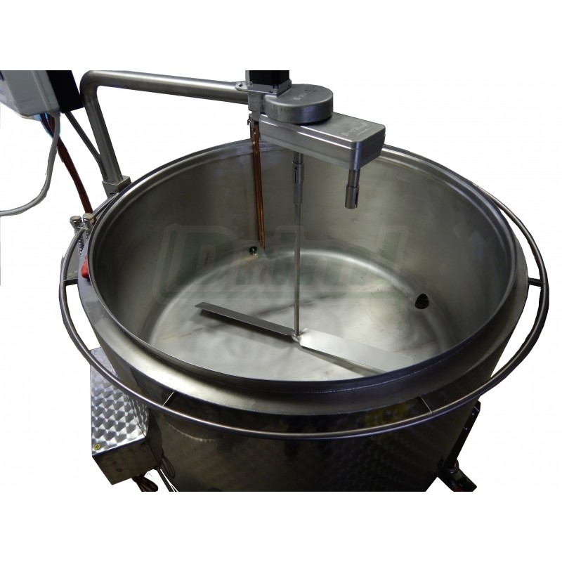Šaržový paster-sýrařský kotel  MSKD 400, do 90°C, 24 kW, s vrtulovým míchadlem