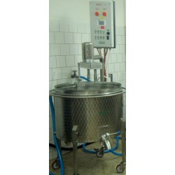 Šaržový paster - sýrařský kotel MSKDH 150, do 90°C, s tříramennou planetovou harfou